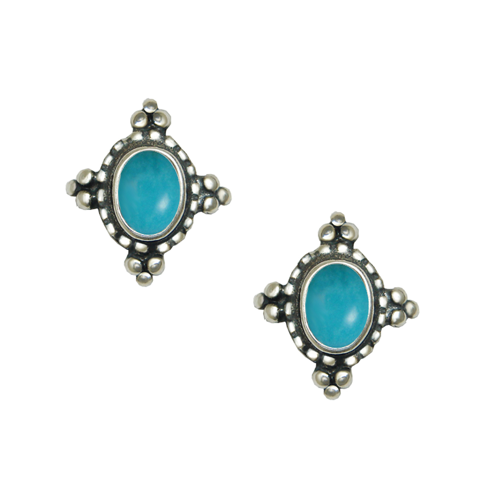 Sterling Silver Little Turquoise Post Stud Earrings